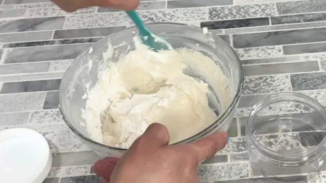 whipped DIY foot cream final consistency