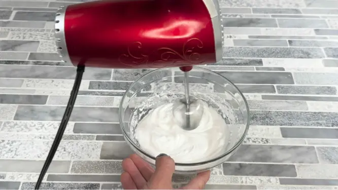 whipping soap base with hand mixer