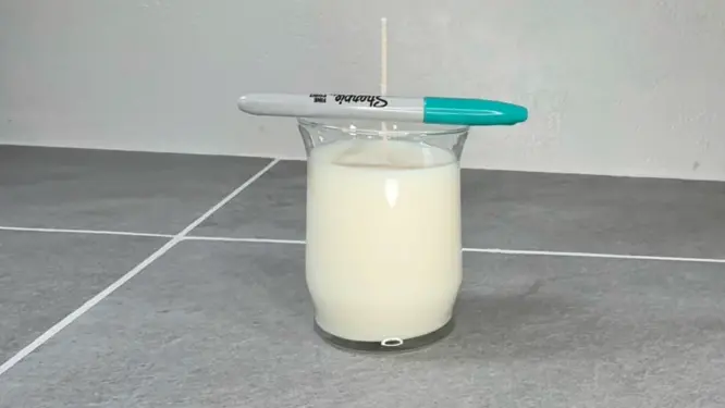 Completely cooled candle