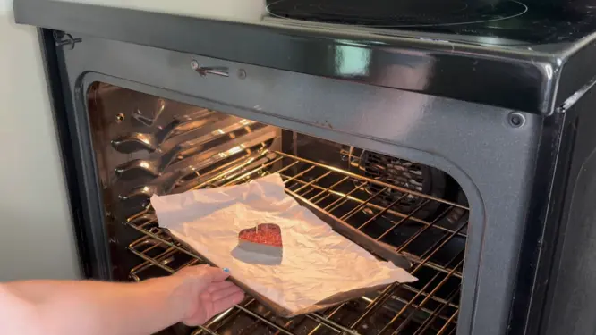 placing freshie beads in over to cook them