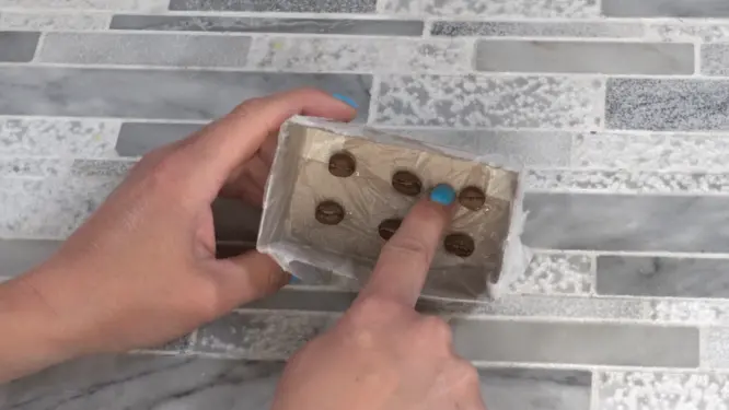 showing the spacing in coffee bean mold