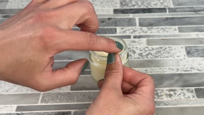 texture of cuticle balm compared to cuticle oil on skin