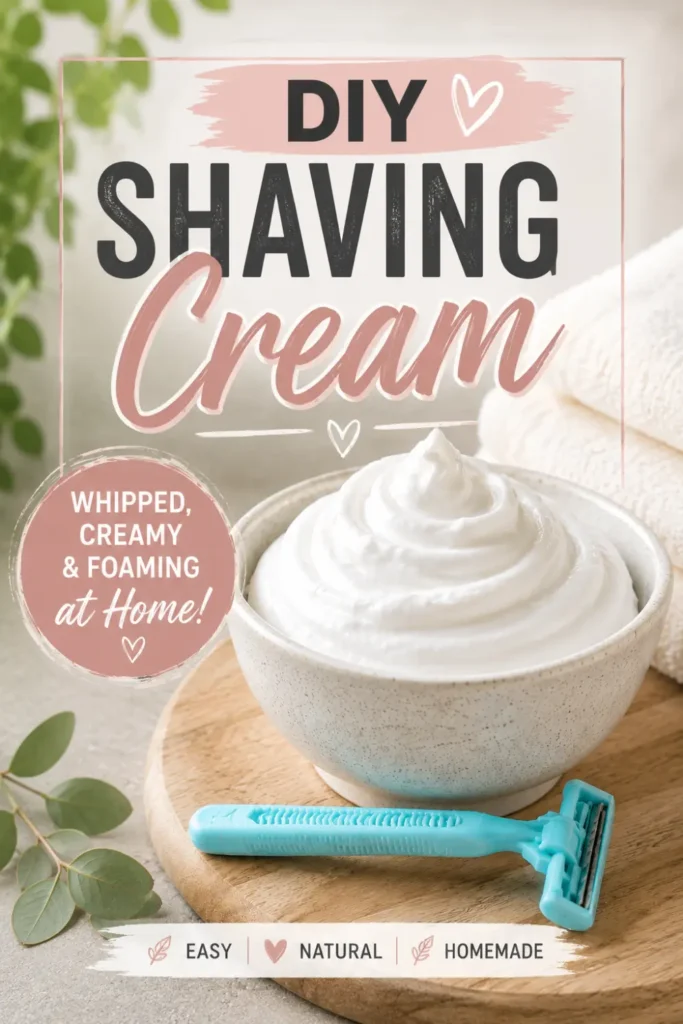 DIY Shaving Cream whipped creamy and foaming
