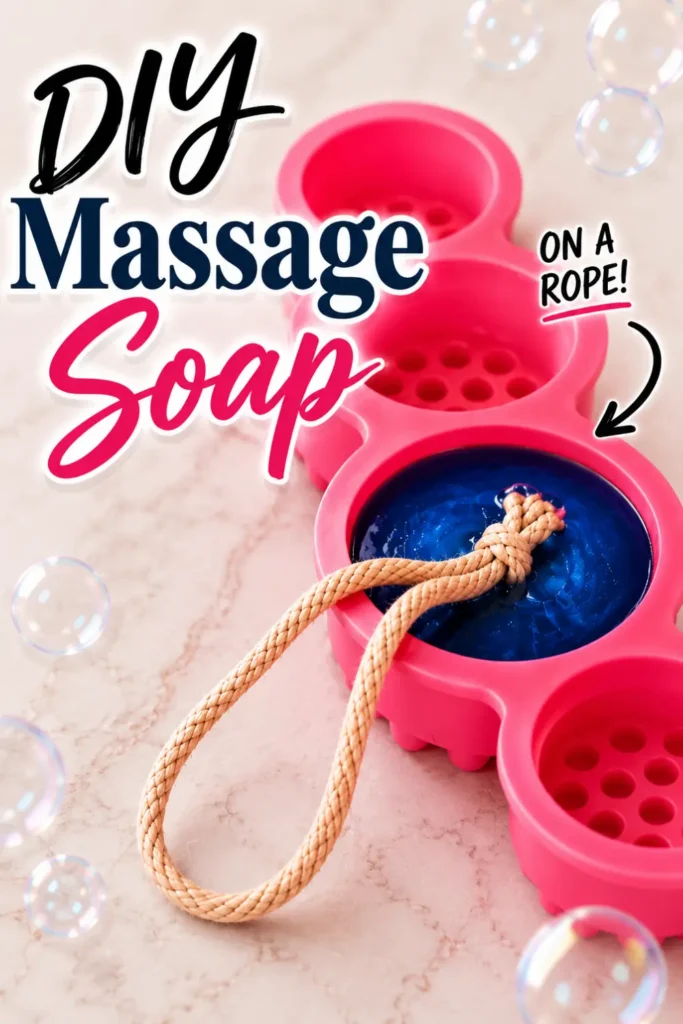 Soap on a rope with melt and pour soap
