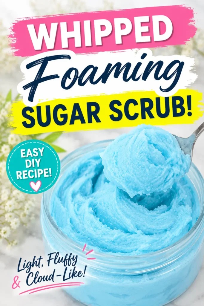 Sugar scrub that is whipped and foaming