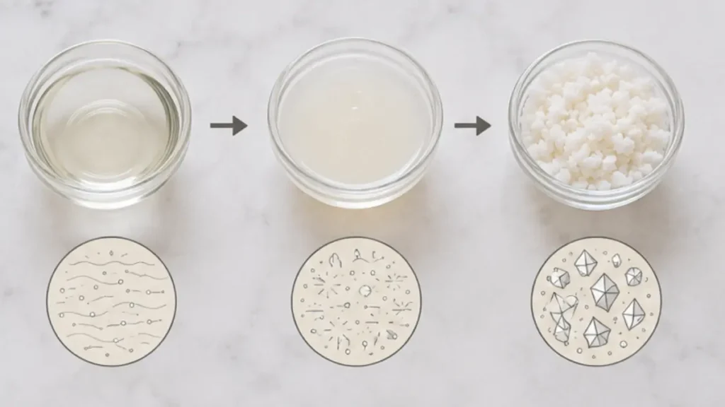 fatty acid crystallization causing grainy body butter