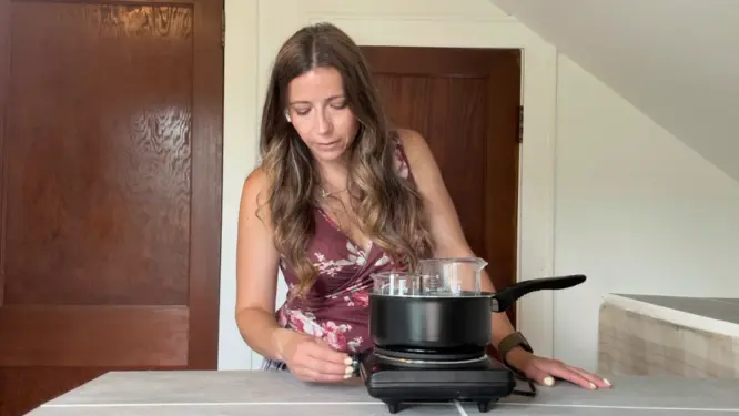 heating both water and oil phase for lotion