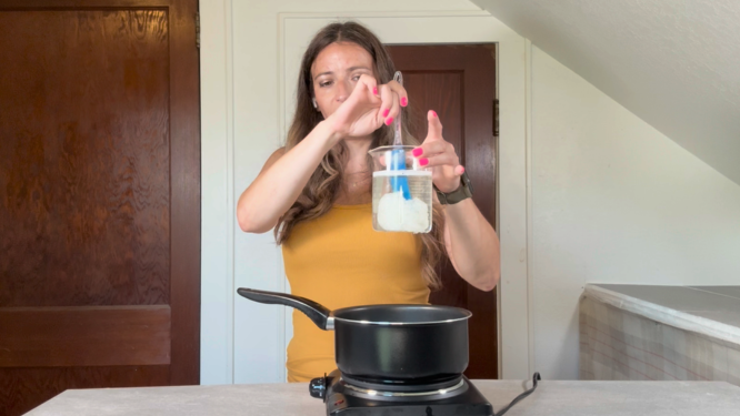 mixing water phase foaming bath butter