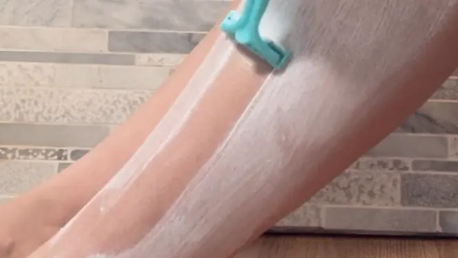 shaving with a diy shaving cream