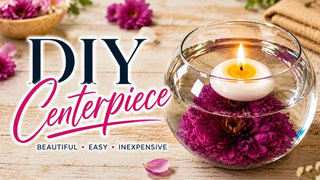 DIY Centerpiece Floating Candle Beautiful Easy Inexpensive