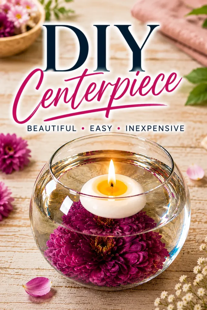 DIY Centerpiece and Floating Candle