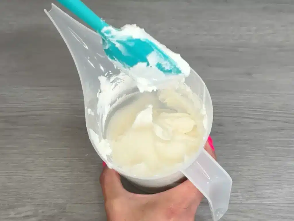 finished consistency of whipped wax