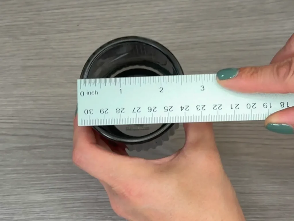 measuring candle diameter for a wick