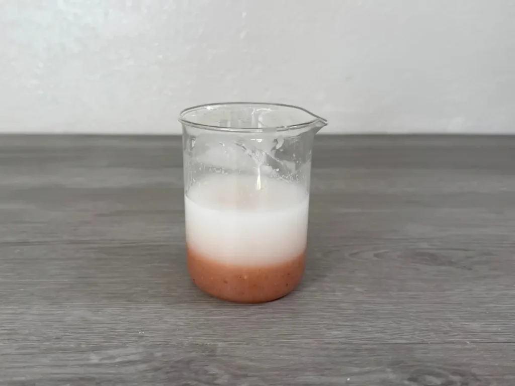 salt scrub cooled down ready to mix
