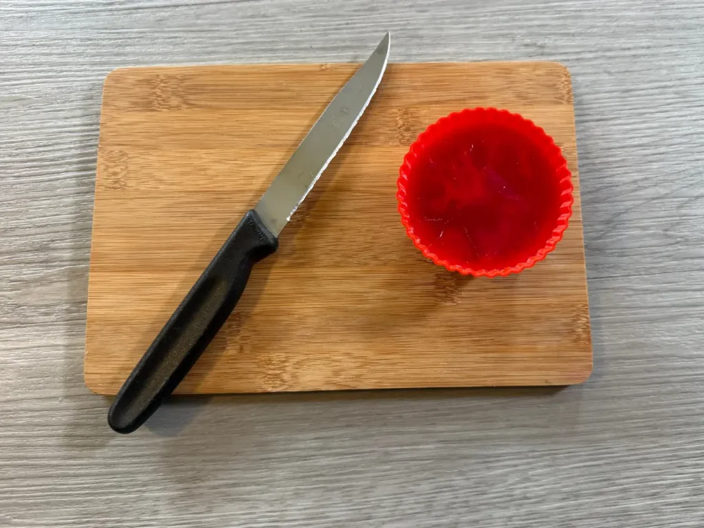 showing wax in mold before making crumbles