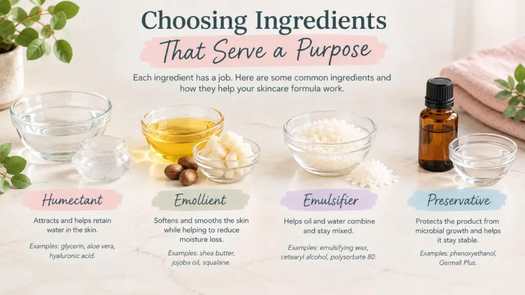Choosing ingredients that serve a purpose