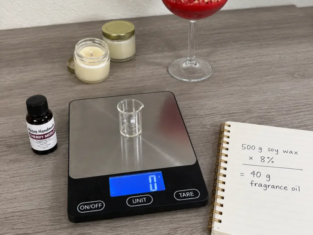 figuring out fragrance oil load for 500 g of soy wax