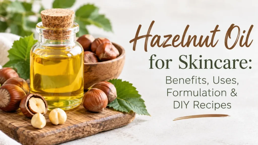 hazelnut oil in skincare benefits, uses and recipes