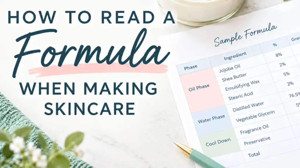how to read a formula when making skincare