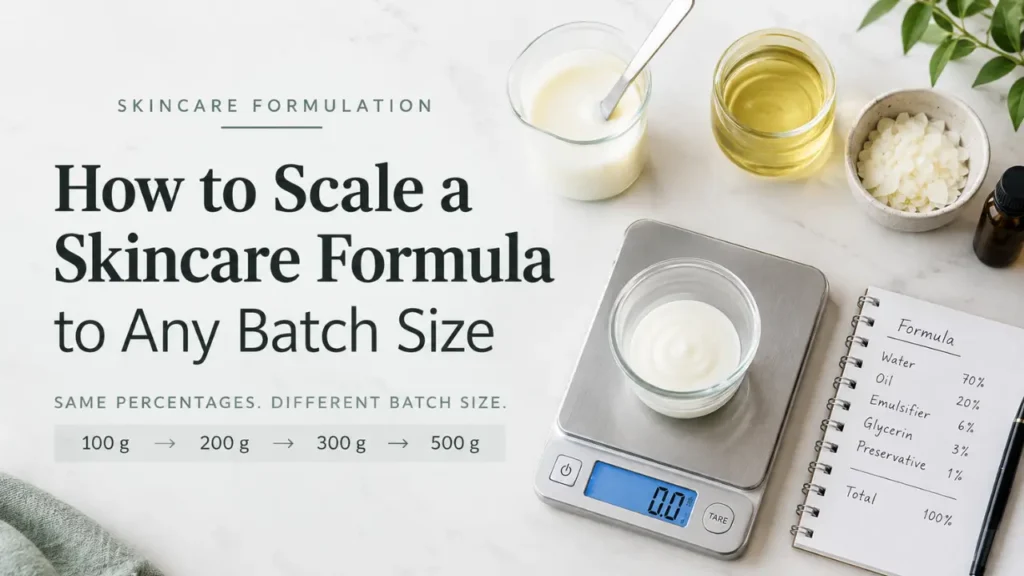 how to scale a skincare formula to ANY Batch Size