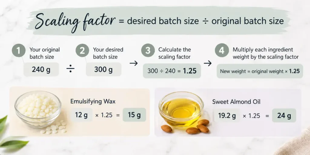 scaling factor when making skincare